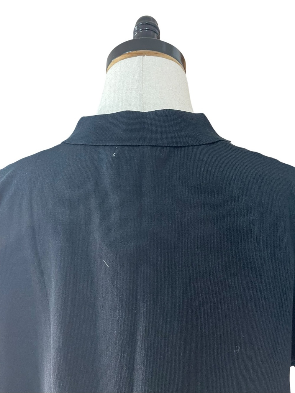 Coofandy Ribbed Short-Sleeve Knit Polo Shirt Black - Picture 8 of 16